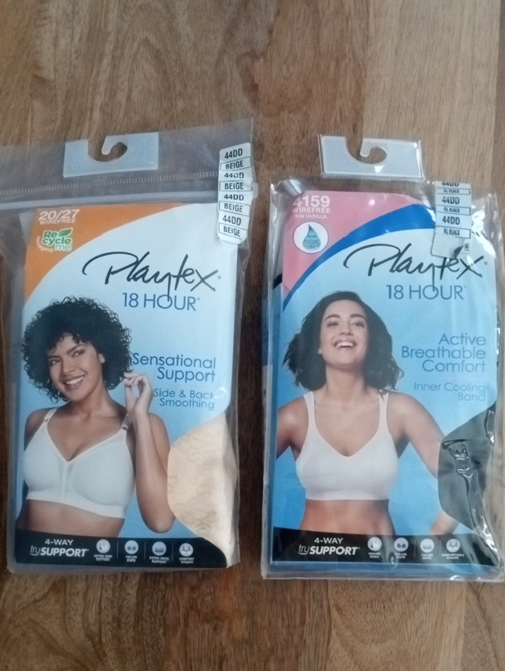 Two Playtex 18 Hour Bras